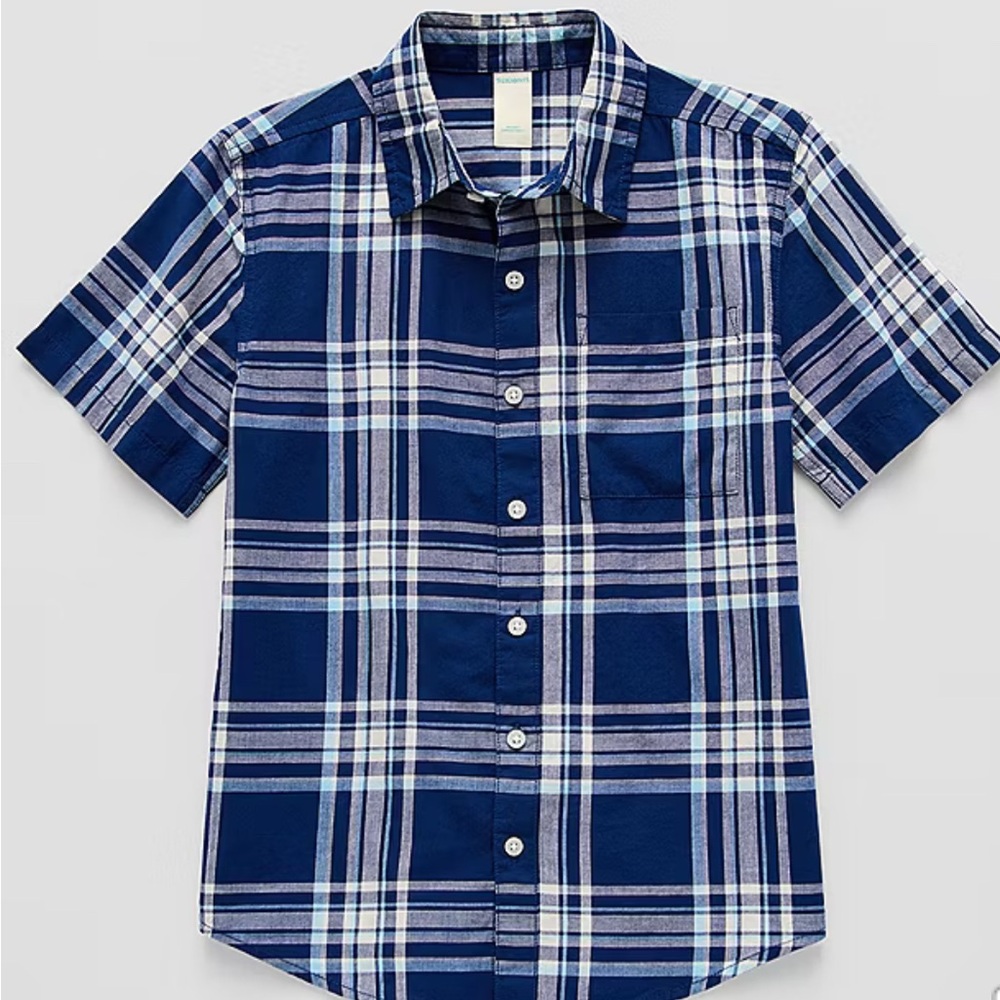 Blue Plaid Kids Shirt
